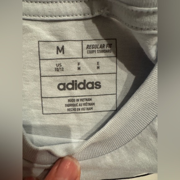 Adidas Light light Blue Basketball Regular Fit Tee EC - Picture 4 of 4